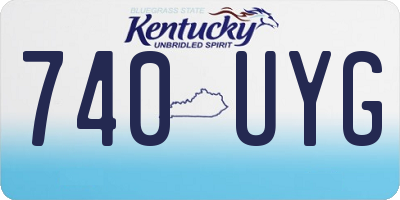 KY license plate 740UYG