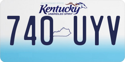 KY license plate 740UYV