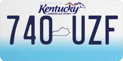 KY license plate 740UZF