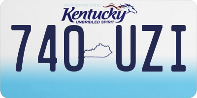 KY license plate 740UZI
