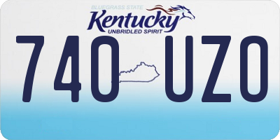 KY license plate 740UZO