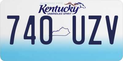 KY license plate 740UZV