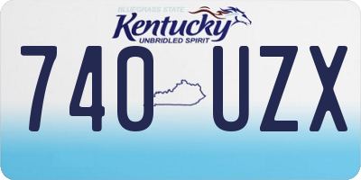 KY license plate 740UZX