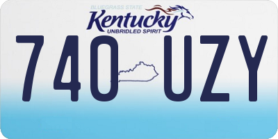 KY license plate 740UZY