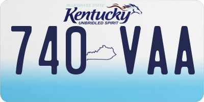 KY license plate 740VAA
