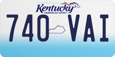 KY license plate 740VAI
