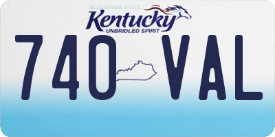 KY license plate 740VAL