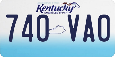 KY license plate 740VAO