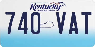 KY license plate 740VAT