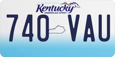 KY license plate 740VAU