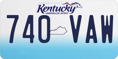 KY license plate 740VAW