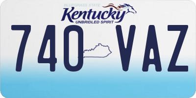 KY license plate 740VAZ