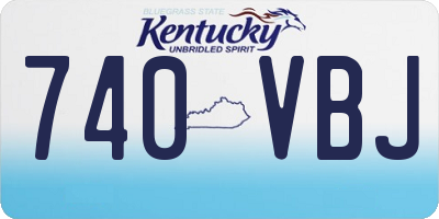 KY license plate 740VBJ