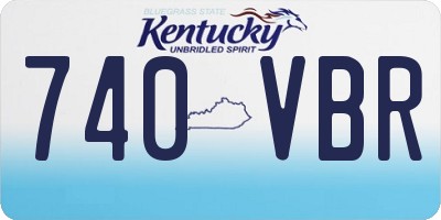 KY license plate 740VBR