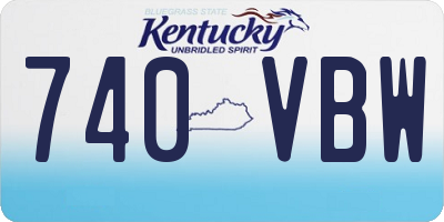 KY license plate 740VBW
