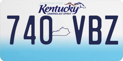 KY license plate 740VBZ