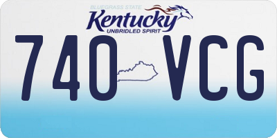 KY license plate 740VCG