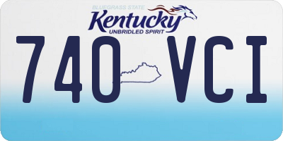 KY license plate 740VCI