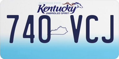KY license plate 740VCJ