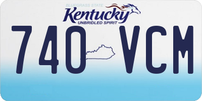 KY license plate 740VCM
