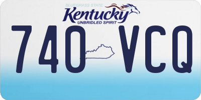 KY license plate 740VCQ