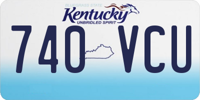 KY license plate 740VCU