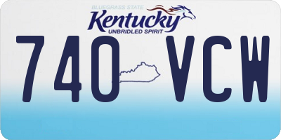 KY license plate 740VCW