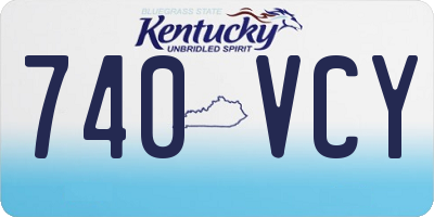 KY license plate 740VCY