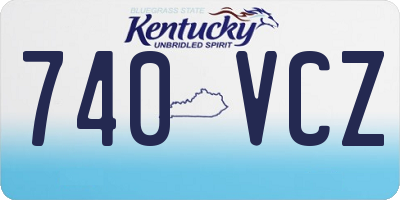 KY license plate 740VCZ