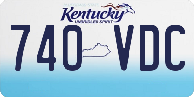 KY license plate 740VDC