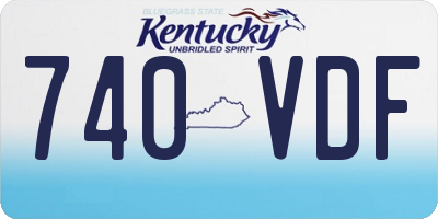 KY license plate 740VDF