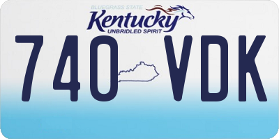 KY license plate 740VDK