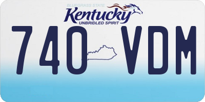 KY license plate 740VDM