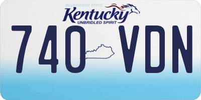 KY license plate 740VDN