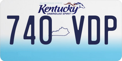 KY license plate 740VDP