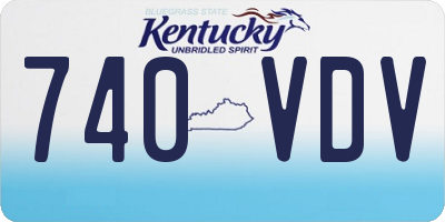 KY license plate 740VDV