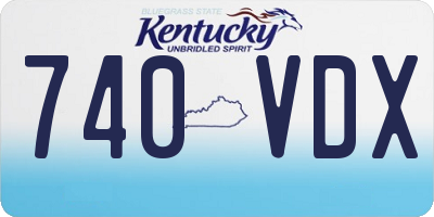 KY license plate 740VDX