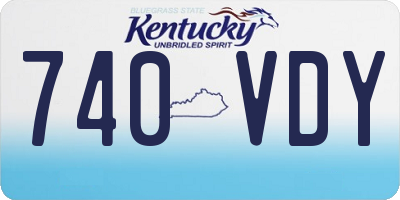 KY license plate 740VDY