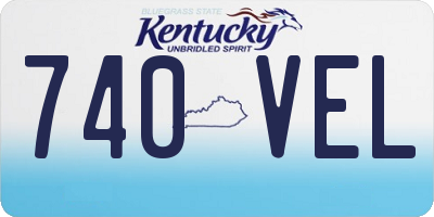 KY license plate 740VEL