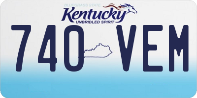 KY license plate 740VEM