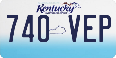 KY license plate 740VEP