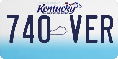 KY license plate 740VER
