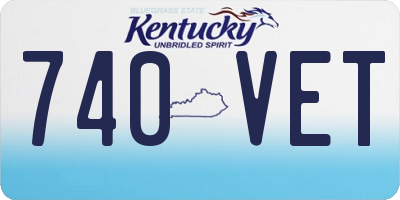 KY license plate 740VET