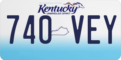 KY license plate 740VEY