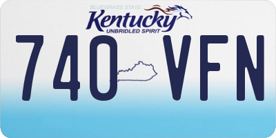 KY license plate 740VFN