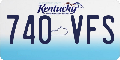 KY license plate 740VFS