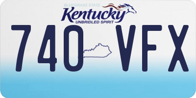 KY license plate 740VFX