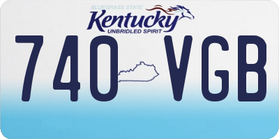 KY license plate 740VGB