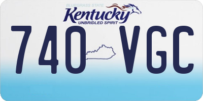 KY license plate 740VGC