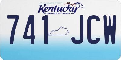 KY license plate 741JCW